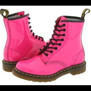 Hot Pink Doc Marten Boots (Size 7)